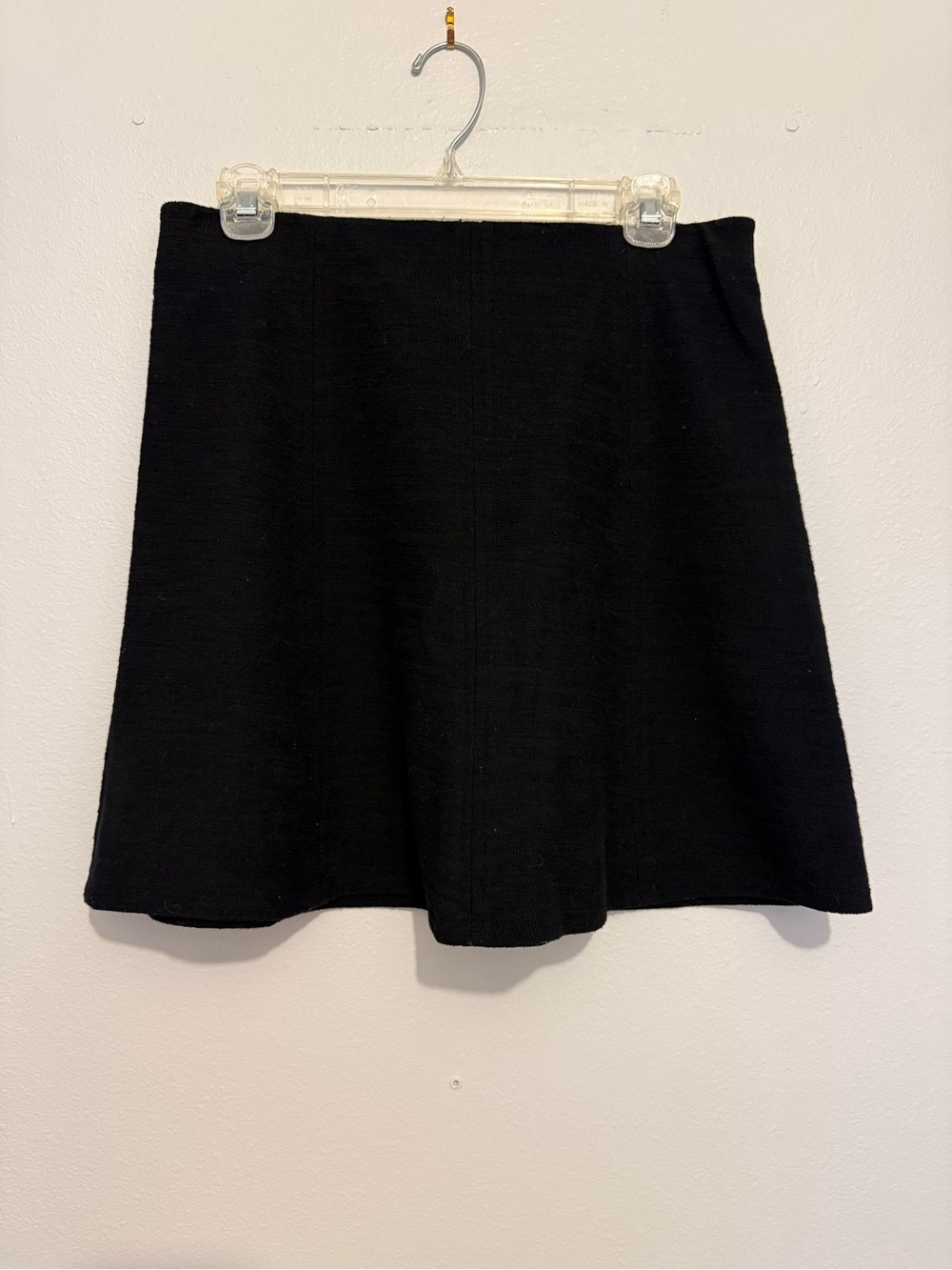 LOFT Black Circle Skater Skirt